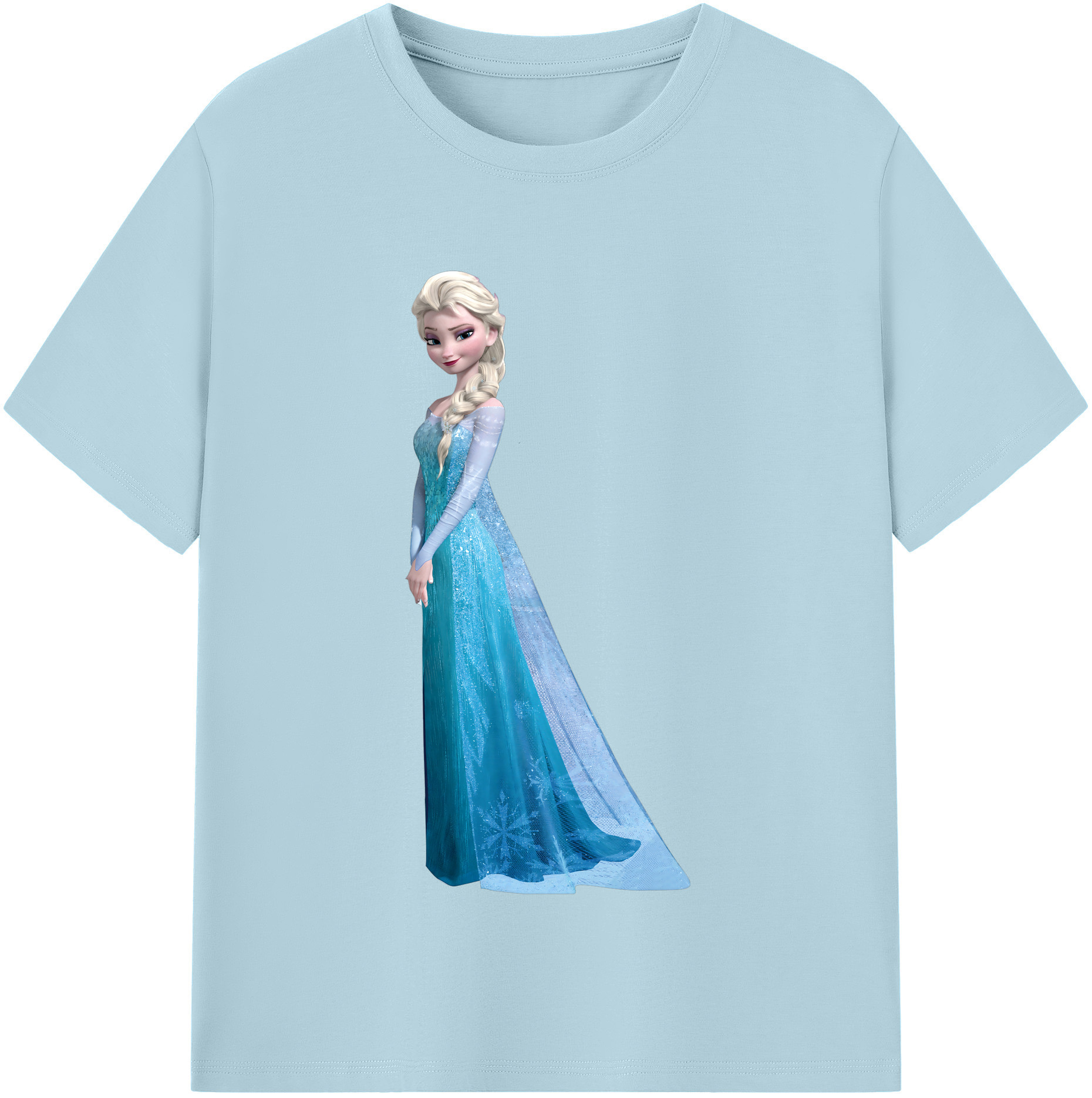 （画像用） アナと雪の女王 アンナ エルサ Frozen Anna Elsa 綿100％半袖Tシャツ（フロントプリント）